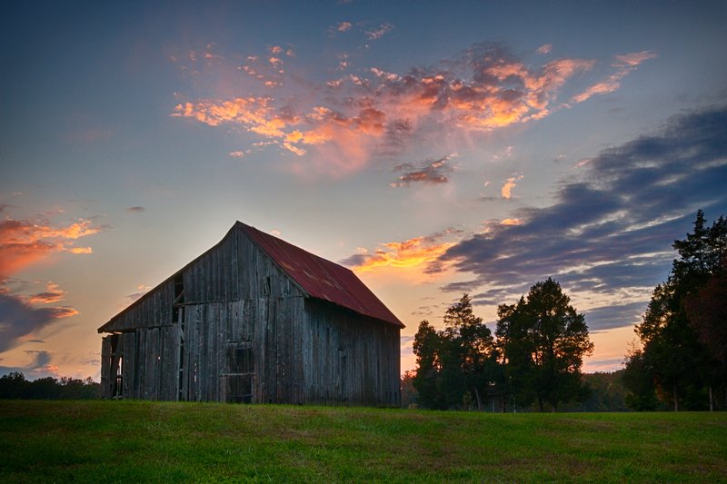Click to view full screen - Sunset on the Old Farm