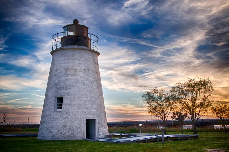 Click to view full screen - Sunset at Piney Point Lighthouse