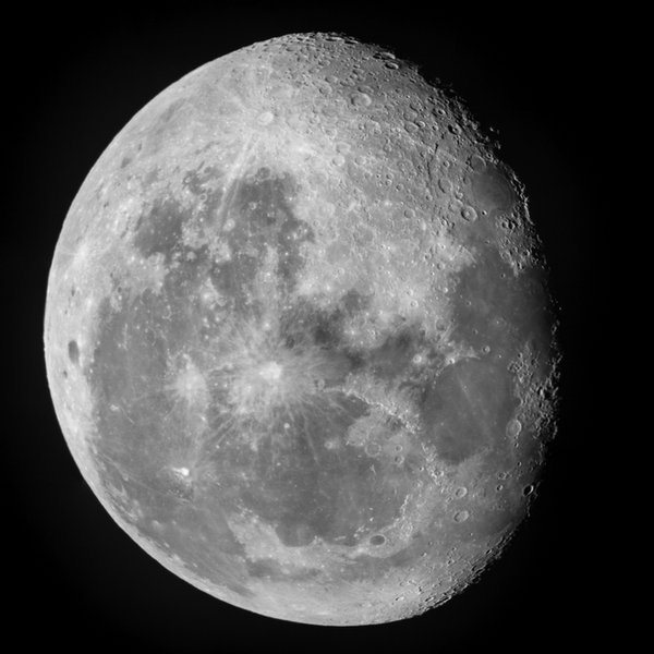 Click to view full screen - Waning Gibbous Moon Large